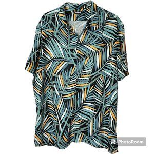 Express Men's Shirt Short Sleeve XL black green